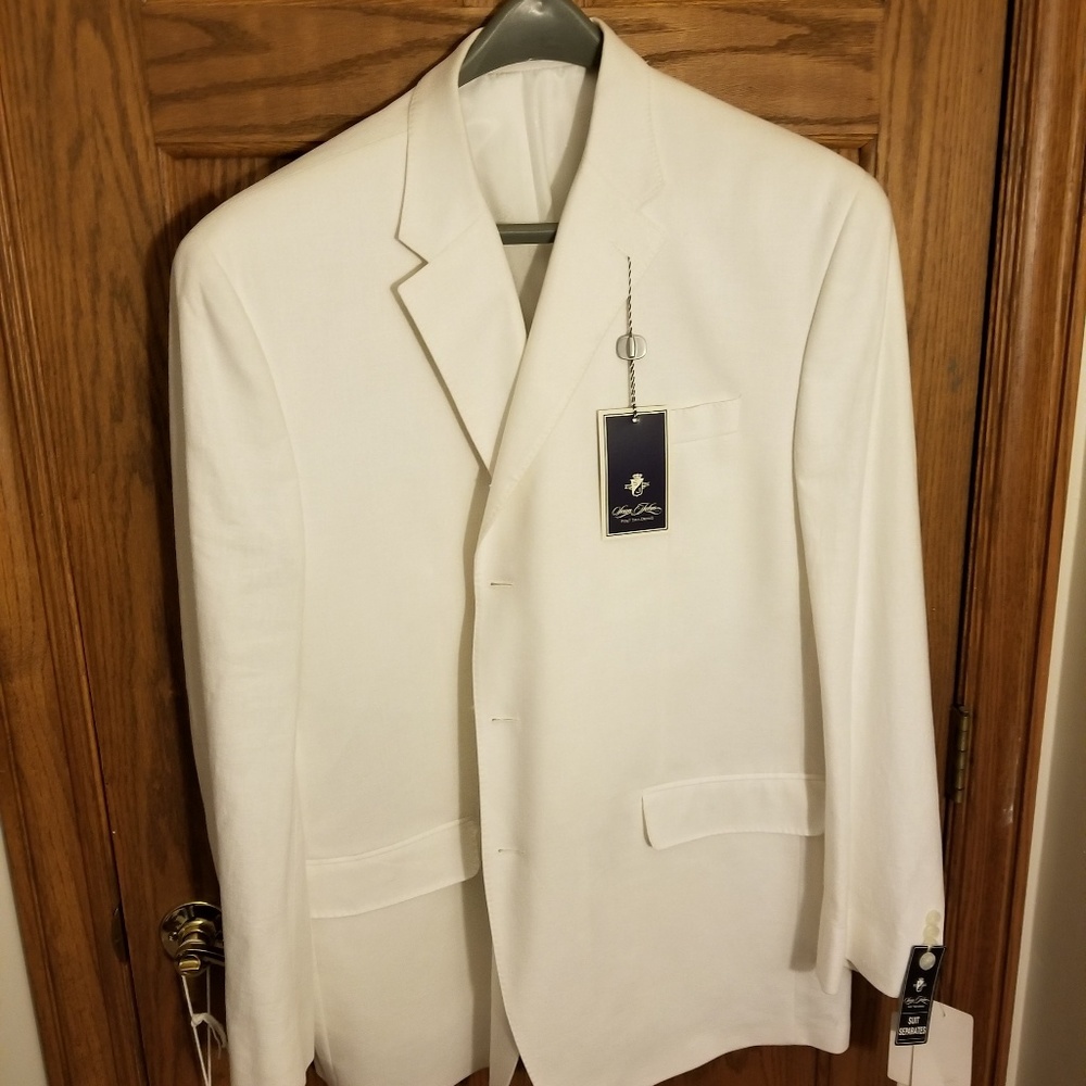White Linen Suit Jacket